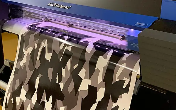 Pellicola mimetica, Stampa di pellicola per wrapping