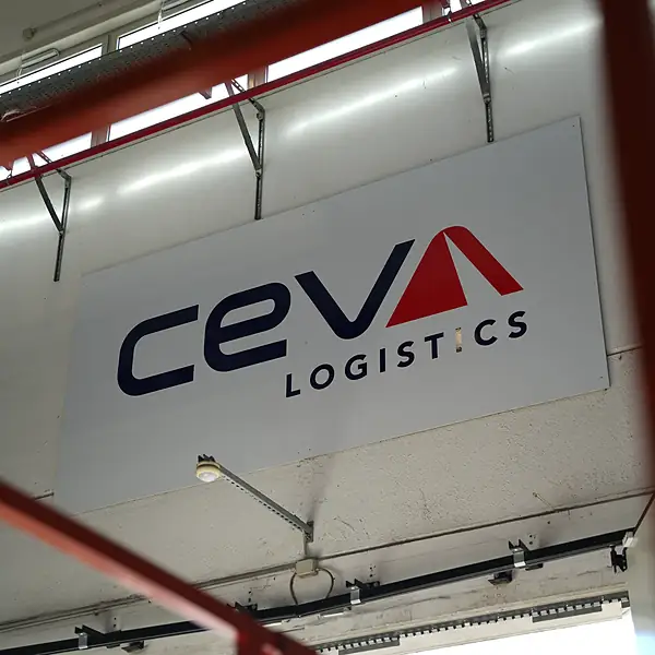 Insegna CEVA Logistics, Pannello in Alubond con grafica