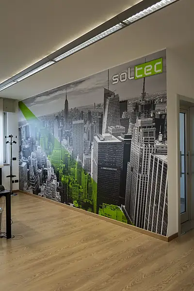 Uffici Soltec, Decorazione murale in grande formato