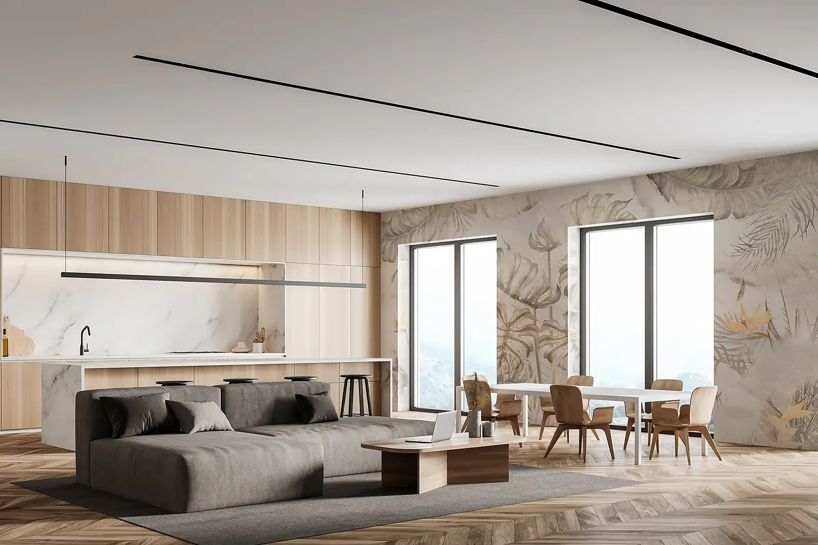 Abitazione: Interior wrapping, lavoro WrapLab con i dettagli segnati